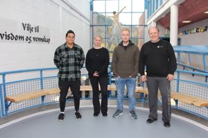 Nokre av elevane på naturbruk